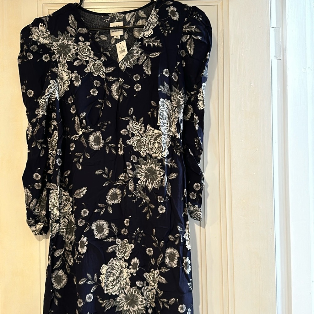 Gap Maternity puffer sleeve midi dress NWT!